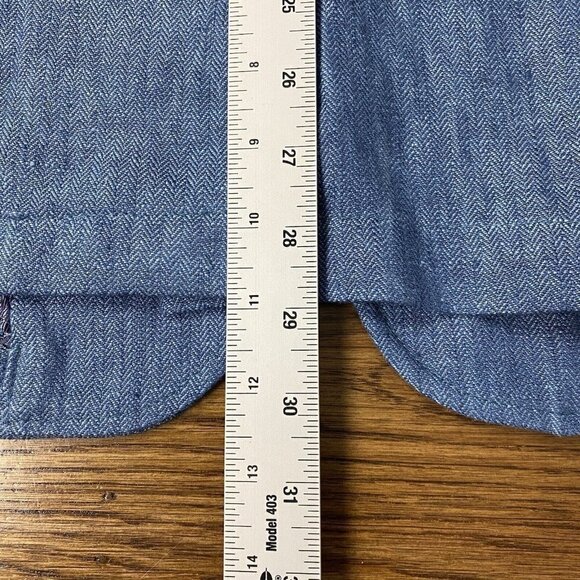 Raging Bull 100% Linen Sport Coat 42/Large Blue Blazer Jacket Unstructured - Picture 16 of 16